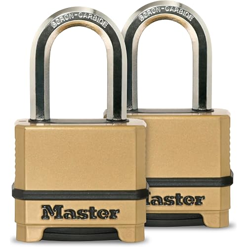 Master Lock Combination Padlock Heavy Duty Outdoor Lock 2-Pack M175LFEC2