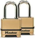 Master Lock Combination Padlock Heavy Duty Outdoor Lock 2-Pack M175LFEC2