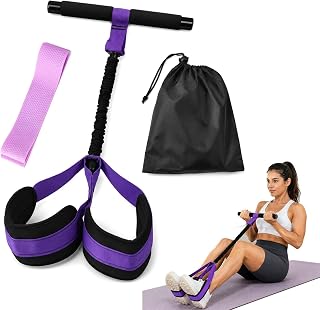 Pedal Resistance Band with Handles, Multifunction Foot Pedal Resistance Bands for Abdomen,Waist,Arm, Leg, Exercise Bands for Full Body Workout Fitness, Home Gym Equipment, Pilates