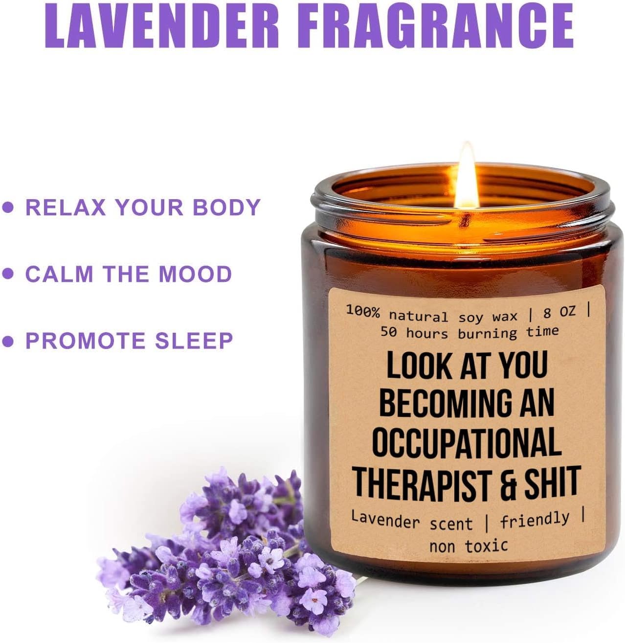 New Occupational Therapist Candle - Funny Future Occupational Therapy Gift - Graduation Gift - New Job Ot Candle - Funny Ot Gift - New Job Gift - Ot Graduation - Funny Gift - Funny Candle Gift image 2