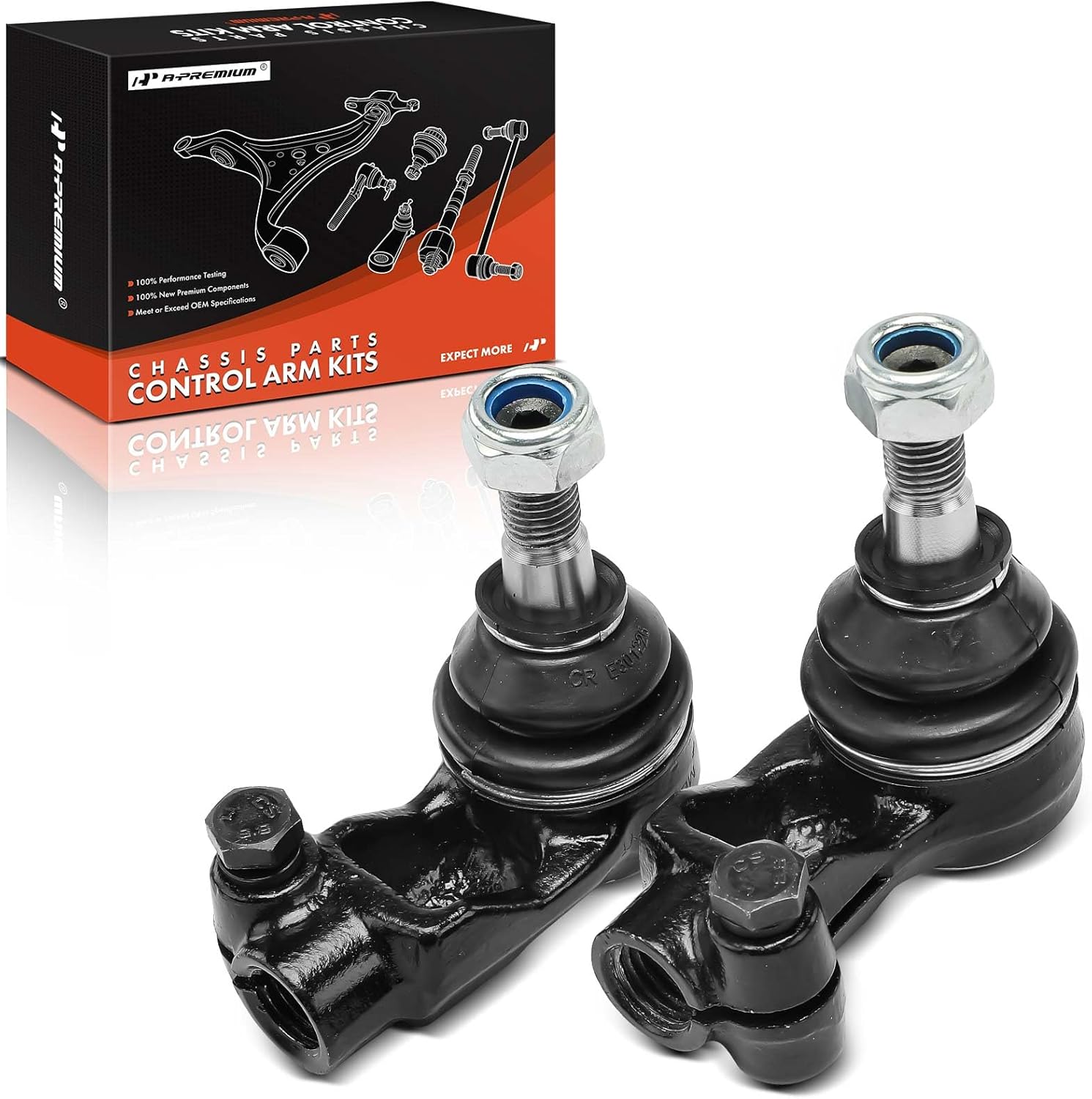 A-Premium 2 x Front Outer Tie Rod Ends, Compatible with Saab 9-3 1999-2003, 900 1994-1998
