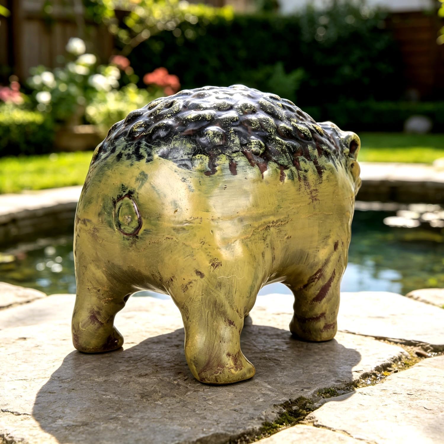 Enrichoice 6 Inch Tall Extra Large Ugly Angry Frog Toad Latex Decor, Realistic Frog Statue with Funny Expression, Soft Flexible Figure for Funny Desk Secor Shelf Garden Weird Gift (7 * 4.7 * 6 in) image 4