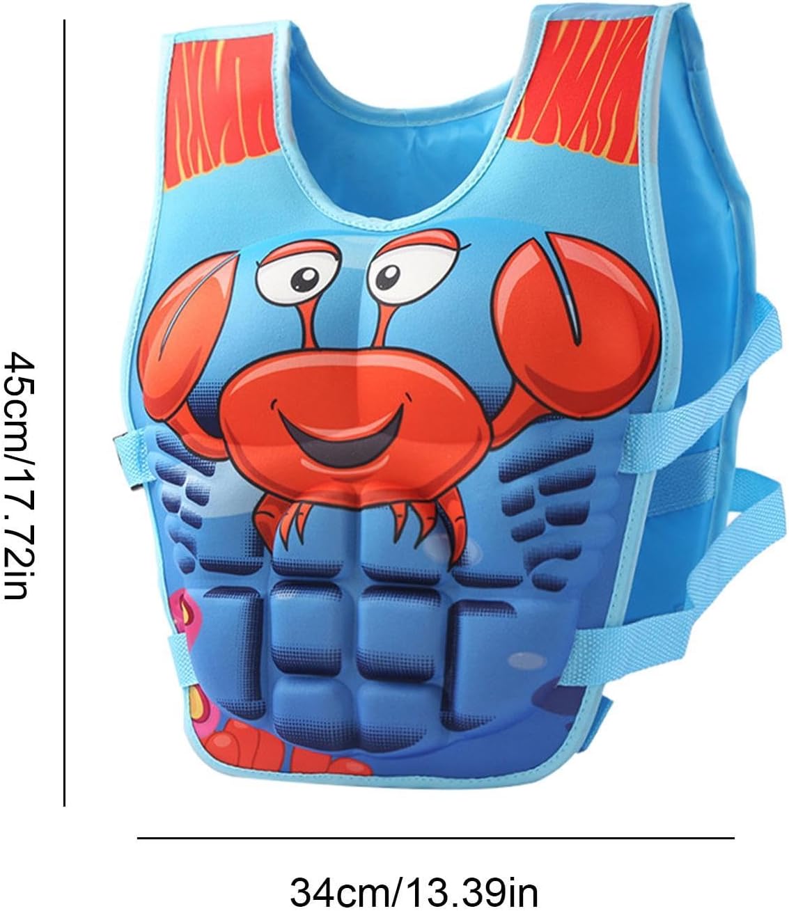 Kids Swimming Vest Anime Muscle Swimming Safety Suit | Child Float Swimsuit for Boys Beach Pool Water Park Rafting Surfing Sailing Clubs Poolside Yachting Lakeside Vacation