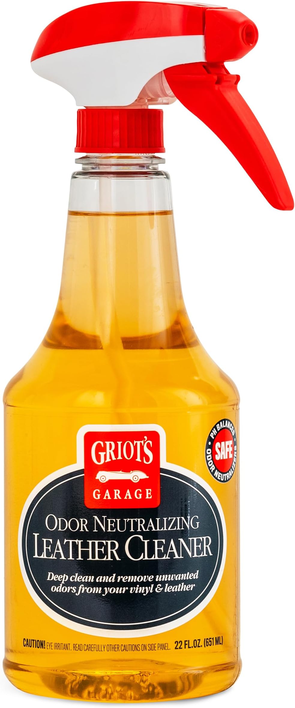Griot's Garage 10971 Odor Neutralizing Leather Cleaner 22oz – Cleans Leather & Vinyl Seats, Dashboards, Door Panels & More While Removing Odors. Safe On Analine & Pigmented Leather