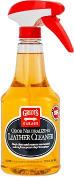 Griots Garage Odor Neutralizing Leather Cleaner for Car Seats, Dashboard, Door Panels, Eliminates Unwanted Smells, 10971, 22oz