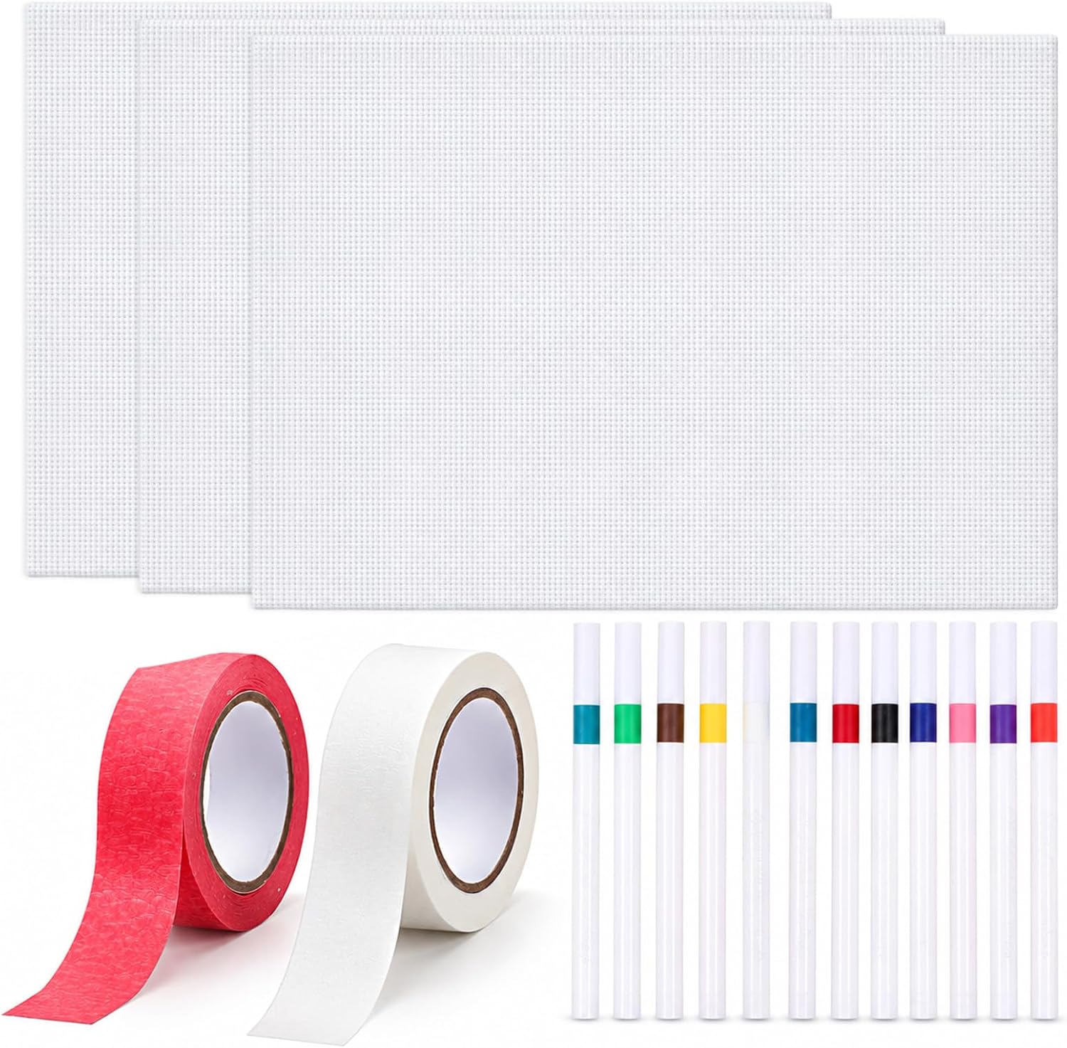 18Pcs Needlepoint Canvas 18 Mesh 12" x 18" Blank Needlepoint Canvas Kits
