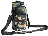 Vista 37 de Bolsa para botella de agua Nuovoware, soporte para botella de agua de 25oz/40oz/64oz, correa de mano ajustable, 2 bolsillos de neopreno, accesorios