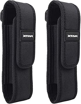 2-Pack Flashlight Pouch Holster Holder for 5"-6.5" Flash Light Compatible with Fenix UC30 UC35 E35 Surefire G2X 6P 6PX E2L 501B 502B Streamlight ProTac XTAR TZ20 2 Flashlight Holster