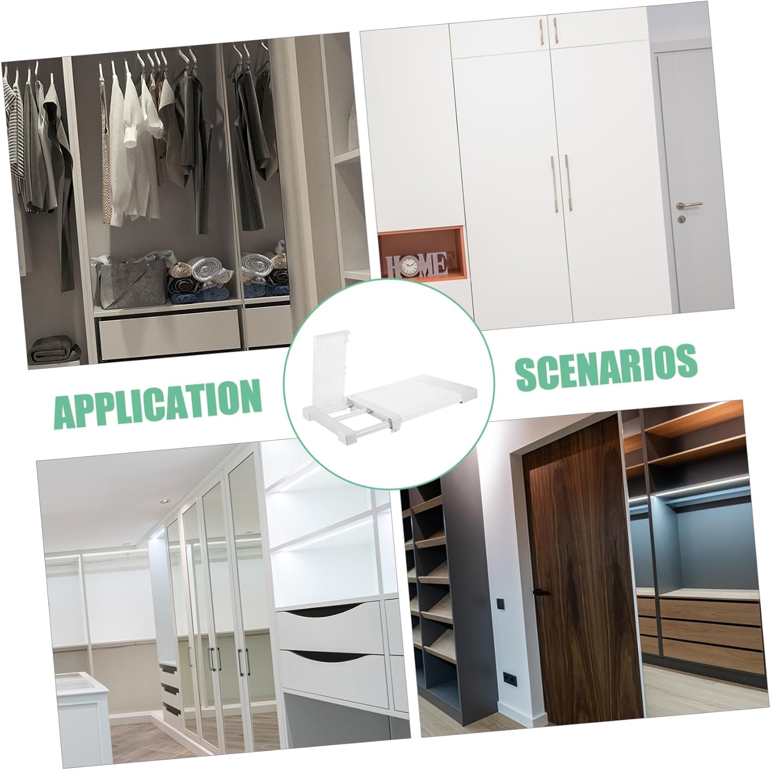 Telescopic Closet Storage Rack Tension Shelf Organizer Wall Mount Shelves