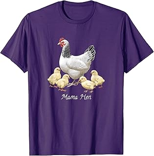 Mama Hen Sussex Chicken and 4 Baby Chicks T-Shirt