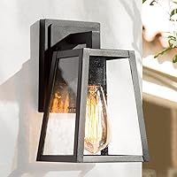 Vista 1 de LALUZ Iluminación de porche al aire libre - Lámpara de pared exterior antioxidante con vidrio sembrado, lámpara de pared exterior resistente a