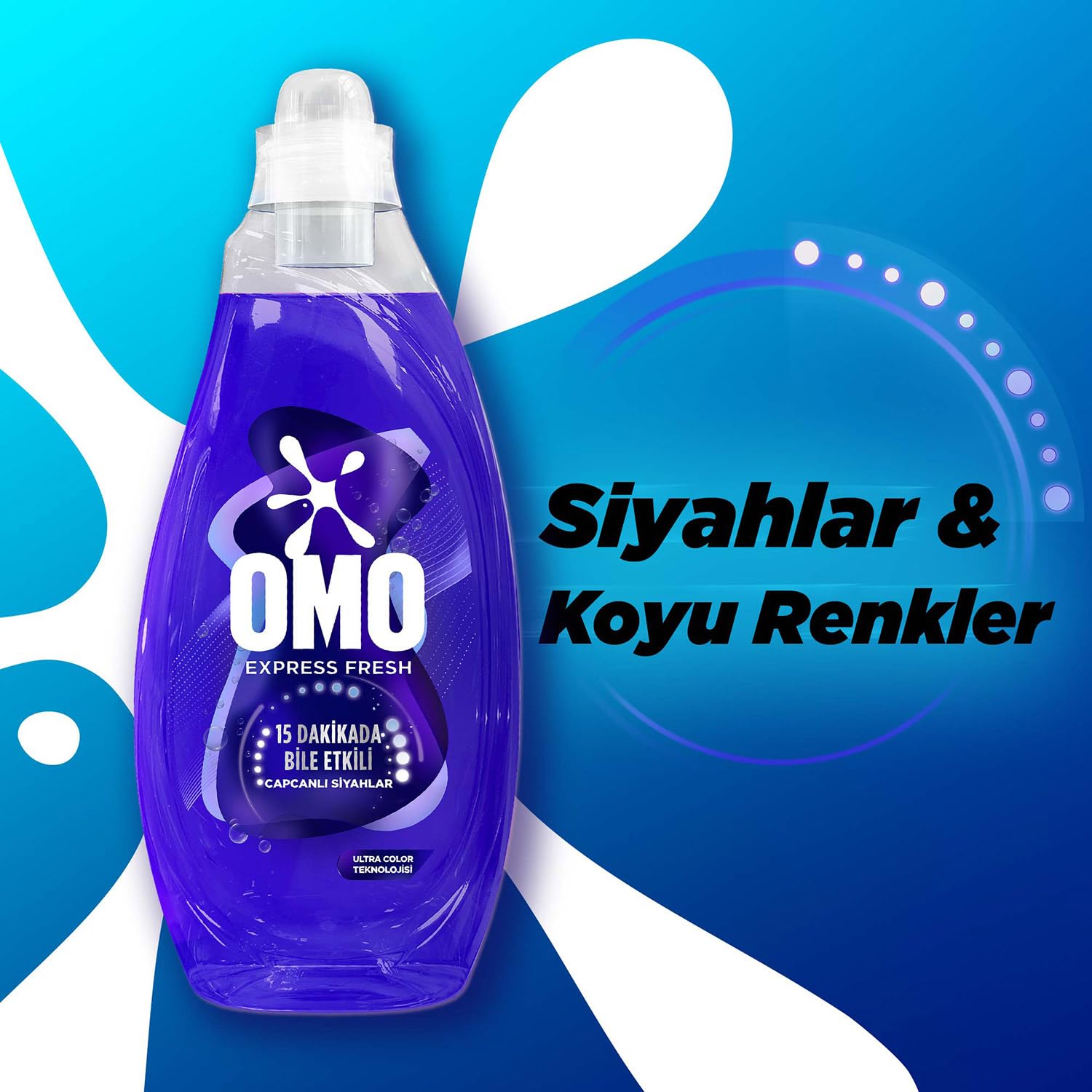 Omo Express Fresh Capcanlı Siyahlar Tüm Koyu Renkler Sıvı Çamaşır Deterjanı 1480 ml