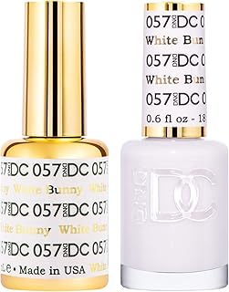 DND Gel Polish Set, White Collection, UV/LED GelPolish and Air Dry Nail Lacquer, Matching Chip-Free Polish Duo, 0.5 Fl Oz Each