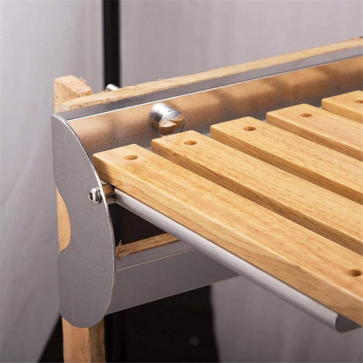 Taburete de Ducha Asiento de Ducha Silla de Ducha Taburete de Ducha Taburete de Ducha de Acero Inoxidable Sillas Plegables de Madera Silla de Ducha de baño (B Small) (BL) (