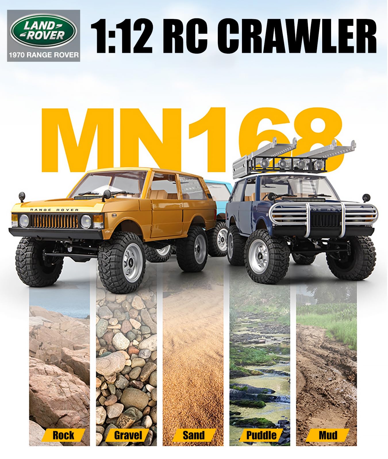 Amazon.com: MN-168 1/12 RC Crawler, Ranger Rover 1970 RC