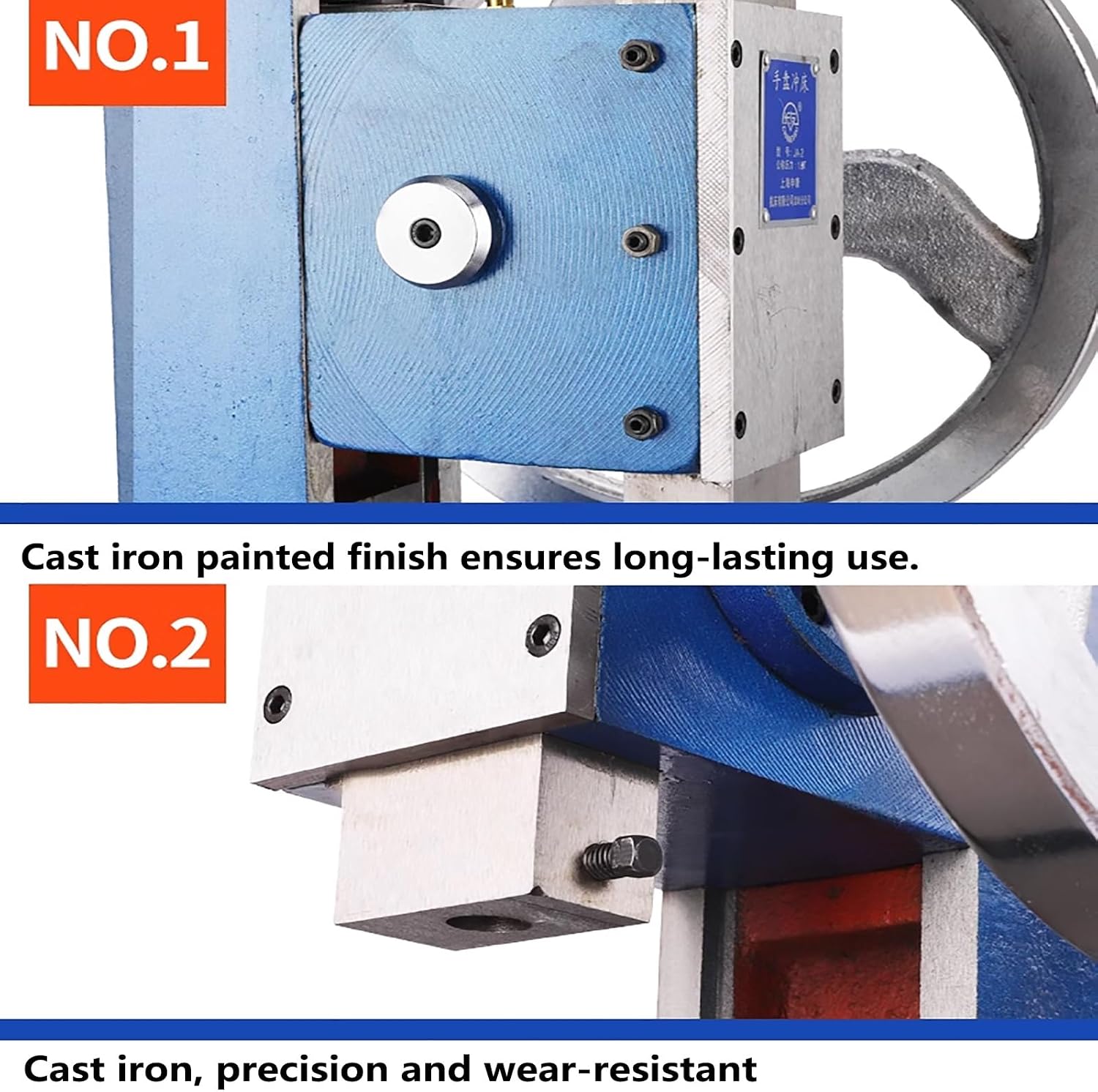 0.6 Ton Precision Handwheel Arbor Press, Repeated Lifting Press, Cast Iron Heavy Duty Manual Bench Top Handwheel Press, Precision Hand Presses for Stamping, Bending, Drawing and Forming