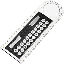 Black Mini Calculator, Portable Pocket Handheld Basic Calculator 3 in 1 Solar Powered Ruler Magnifier for Students Kids School Home Office,Christmas Birthday Gift Basic