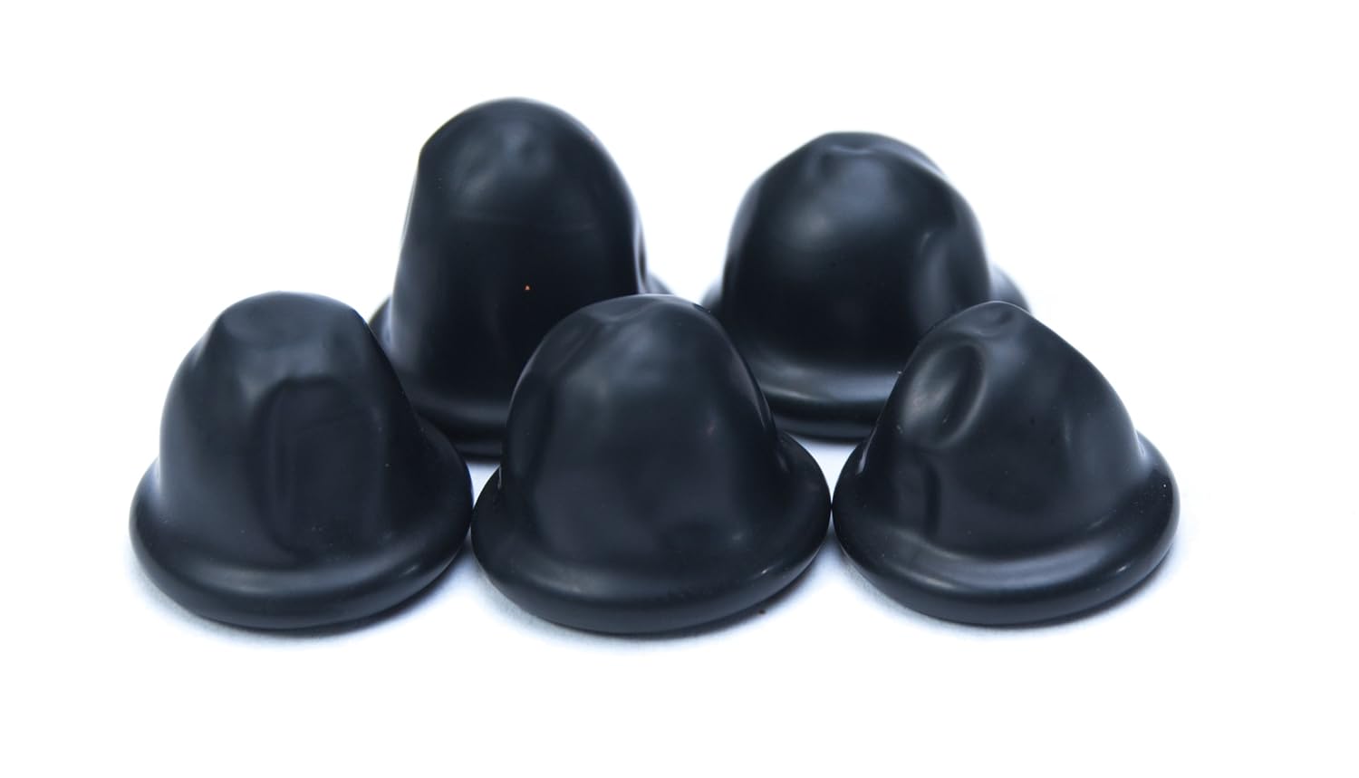 Natural Rubber Conductive Powder Free Finger Cot, 4 mil Thick, 2-3/5" Length, Small, Black (Bag of 720)