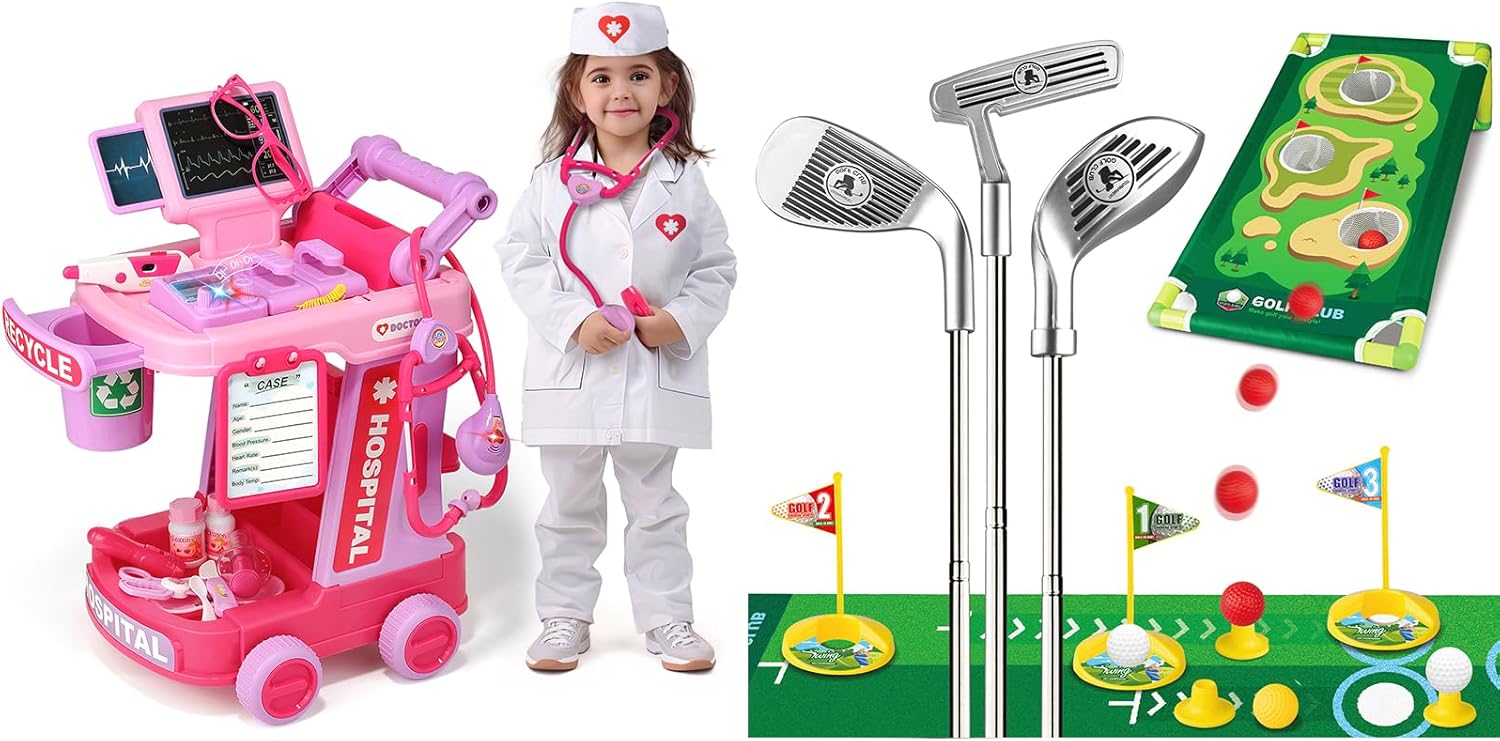 Liberry Toys for 2 3 4 5 Years Old Boy Girl Christmas Bithday Gift Doctor Kit for Toddlers and Kids Golf Set