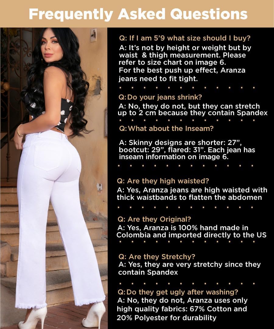 Pantalones Colombianos Levanta Cola | Butt Lifting Jeans for Women Colombian Jeans for Women Butt Lift Boot Cut Jeans Blue - Image 7