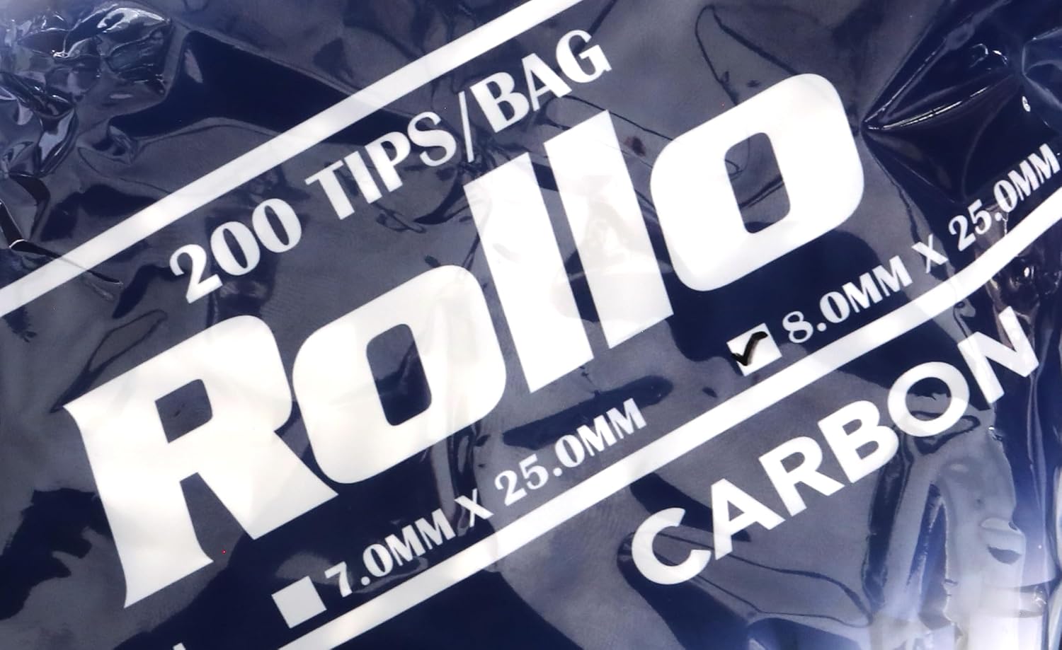 Rollo Charcoal Filters 8mm x 25mm – 200 Count Long Regular Filter Tips with Activated Carbon – Clean Draw Accessory for Hand Rolling