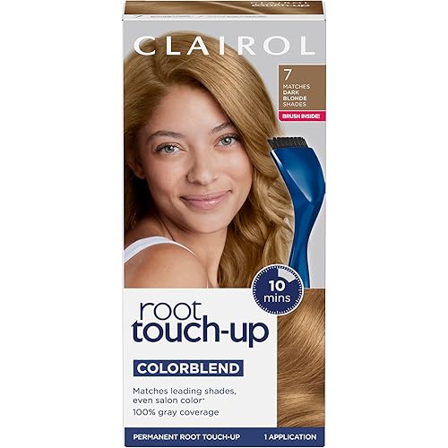 Clairol Root Touch-Up by Nice'n Easy Permanent Hair Dye, 7 Dark Blonde Hair Color, Pack of 1