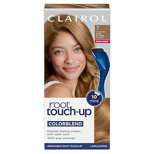 Clairol Root Touch-Up de Nice'n Easy - Tinte permanente para el cabello, color rubio oscuro 7, paquete de 1 unidad