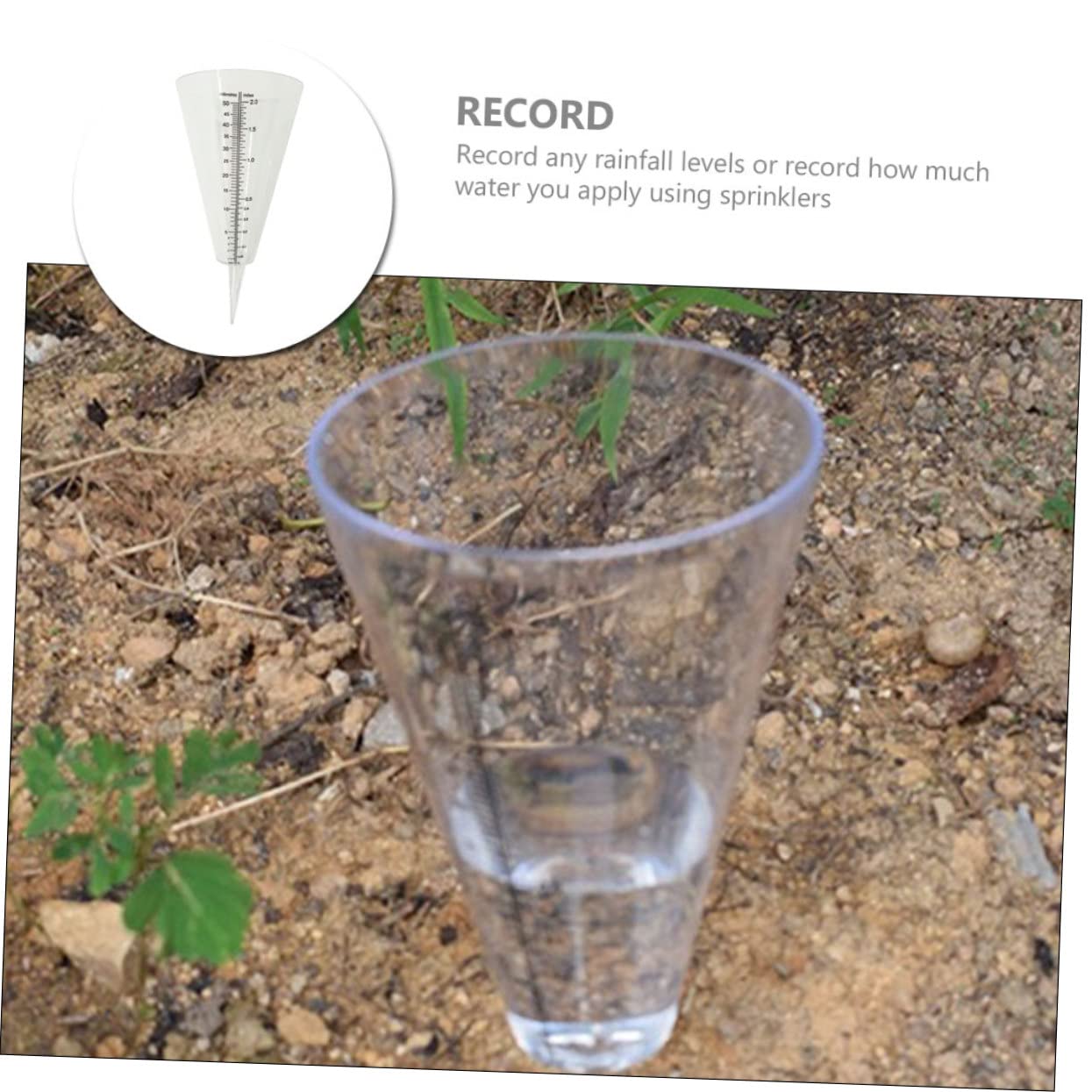 VANZACK 3-teiliges Regenmesser-kegelform-regenmessgerät Für Den Außenbereich Für Die Garten- Und Landwirtschaft. Prime-regenhalter Mit Ersatzrohren Für Eine Sichere Und Robuste Verwendung