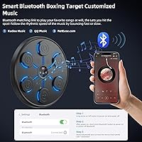 Vista 3 de Segunda Generación de Máquina de Boxeo con Música con Guantes de Boxeo, Máquina de Boxeo Montada en Pared con Música, Entrenador de Boxeo con Música