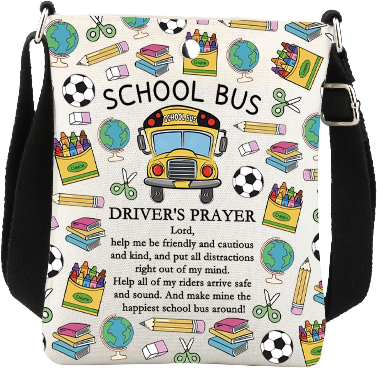 Bus Crossbody Bag Bus Driver Gifts Bus Driver Prayer Gifts Bus Driver Appreciation Gift Bus Sling Bag Crossbody Purse