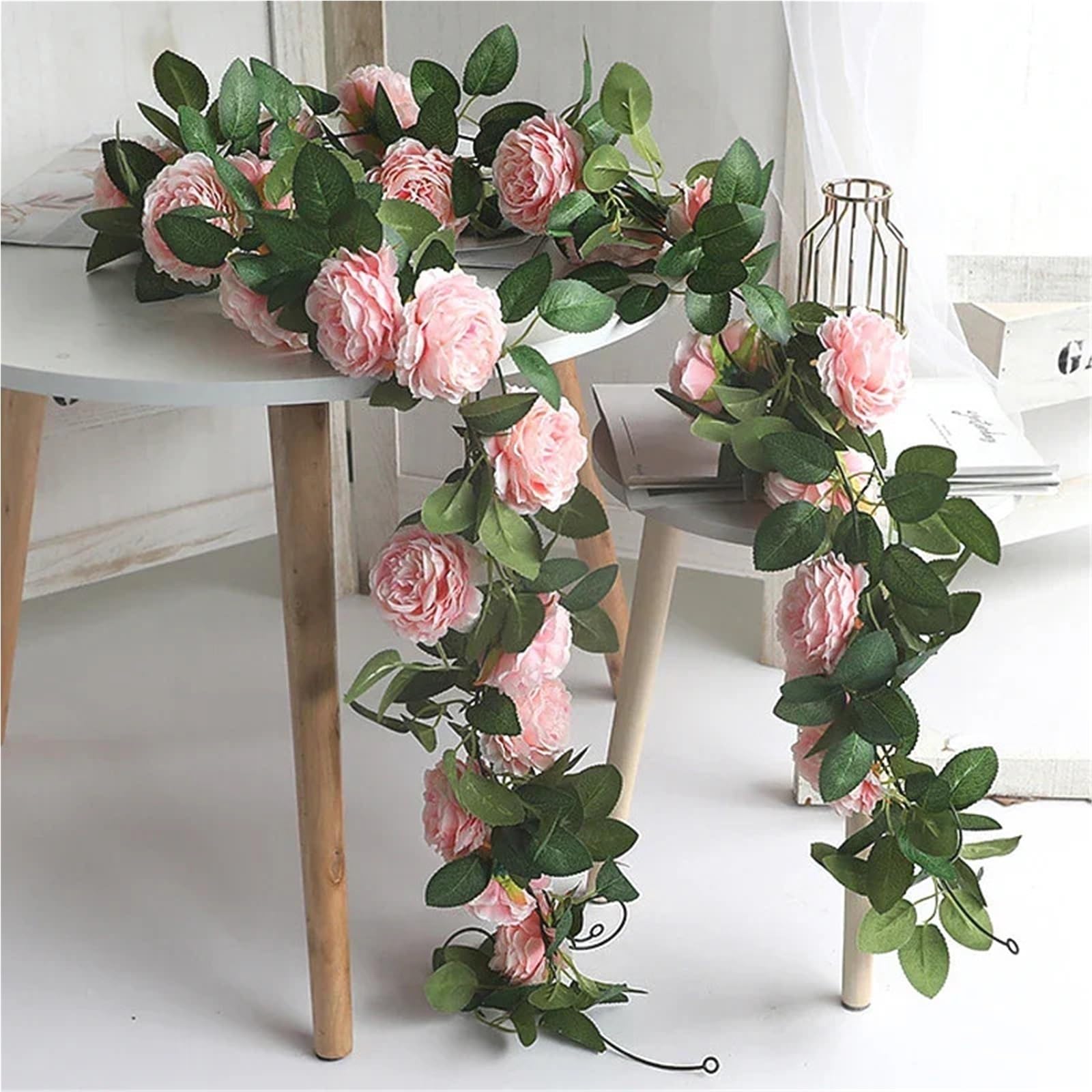 Künstliche Blumengirlande, Wandbehang Efeu Rattan Hausgarten Dekoration Girlande Grünpflanzen for Dekoration(3pcs)