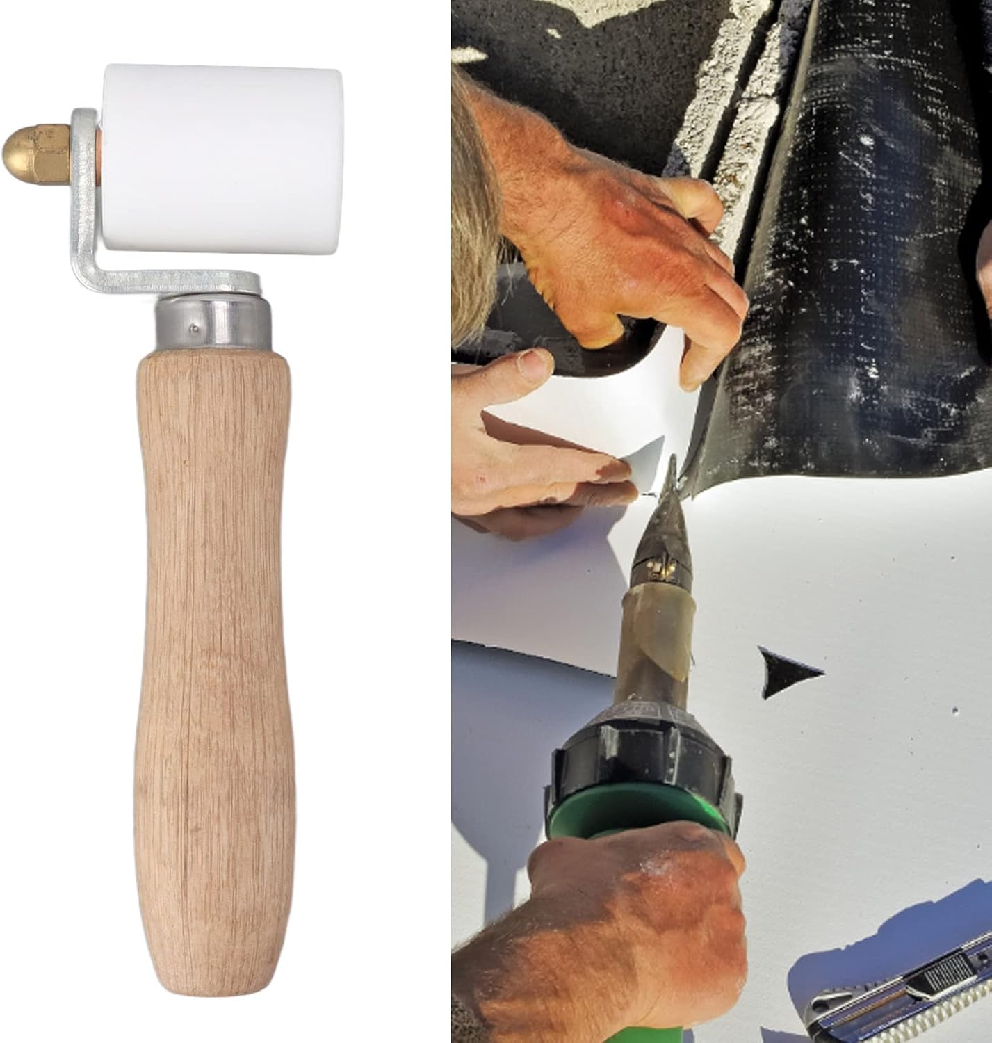 40 Mm Seam Roller High Temperature Seam Hand Pressure Roller for PVC Welding White