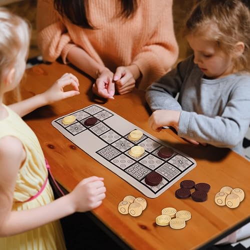Miniatura 5 de Ancient Board Game of UR & Senet - 1 tablero + 8 dados de madera + 14 piezas de madera + 2 instrucciones de juego (idioma español no garantizado)