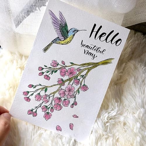 Miniatura 3 de Sellos transparentes de fondo de flores, sellos de silicona transparente de goma transparente con palabras de sentimiento para hacer tarjetas, álbum