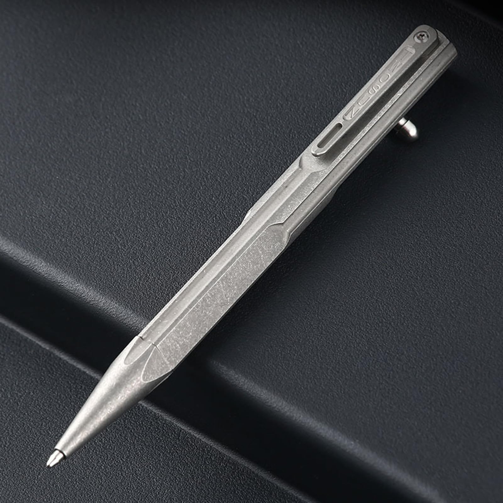 Hamans Bolt Action Pen - Penna a sfera in titanio con clip da tasca, strumento di scrittura compatto (multicolore)