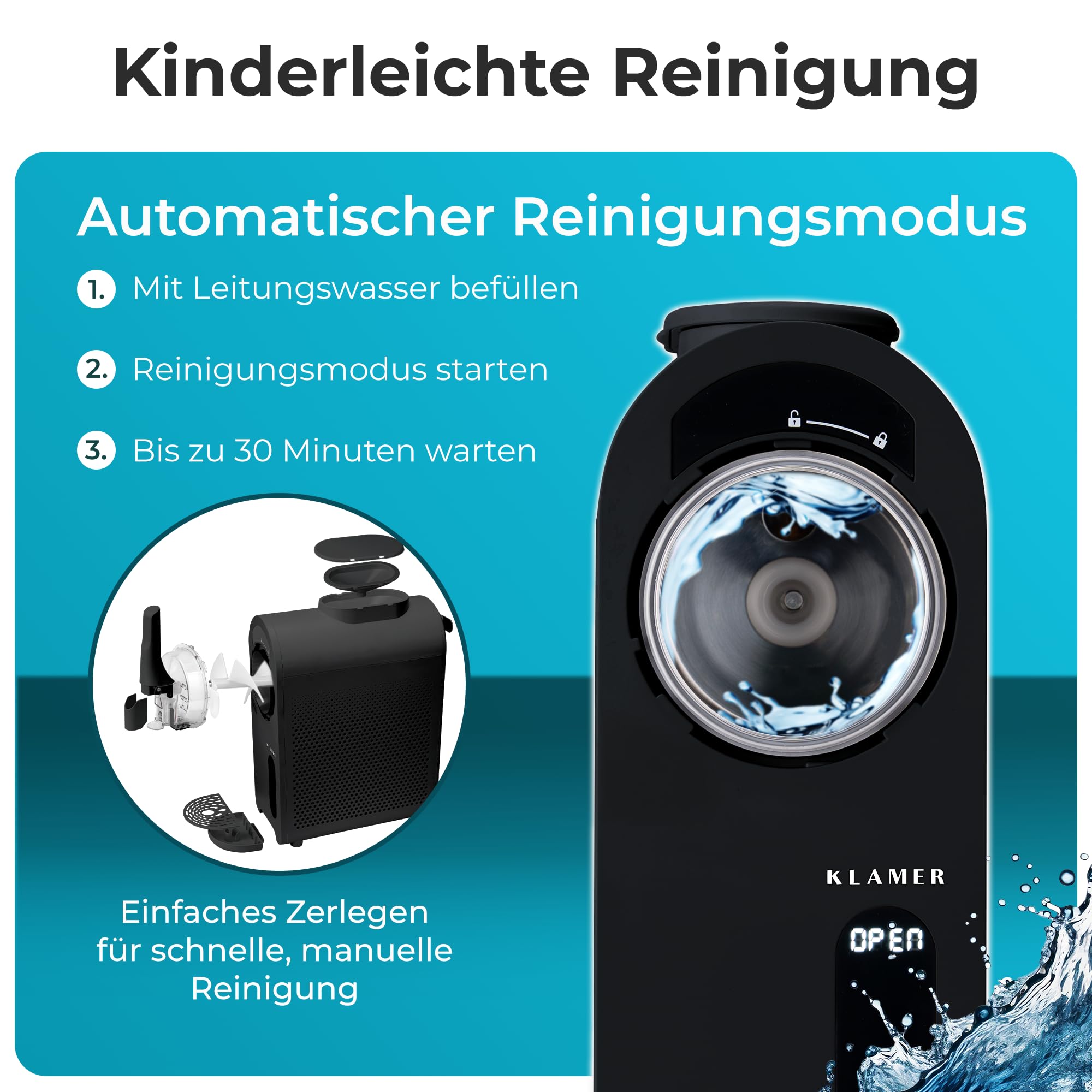 KLAMER Softeismaschine, Eismaschine & Slush Maschine mit 7 Programmen: Softeis, Slushie, Frappé u... Ansicht 8