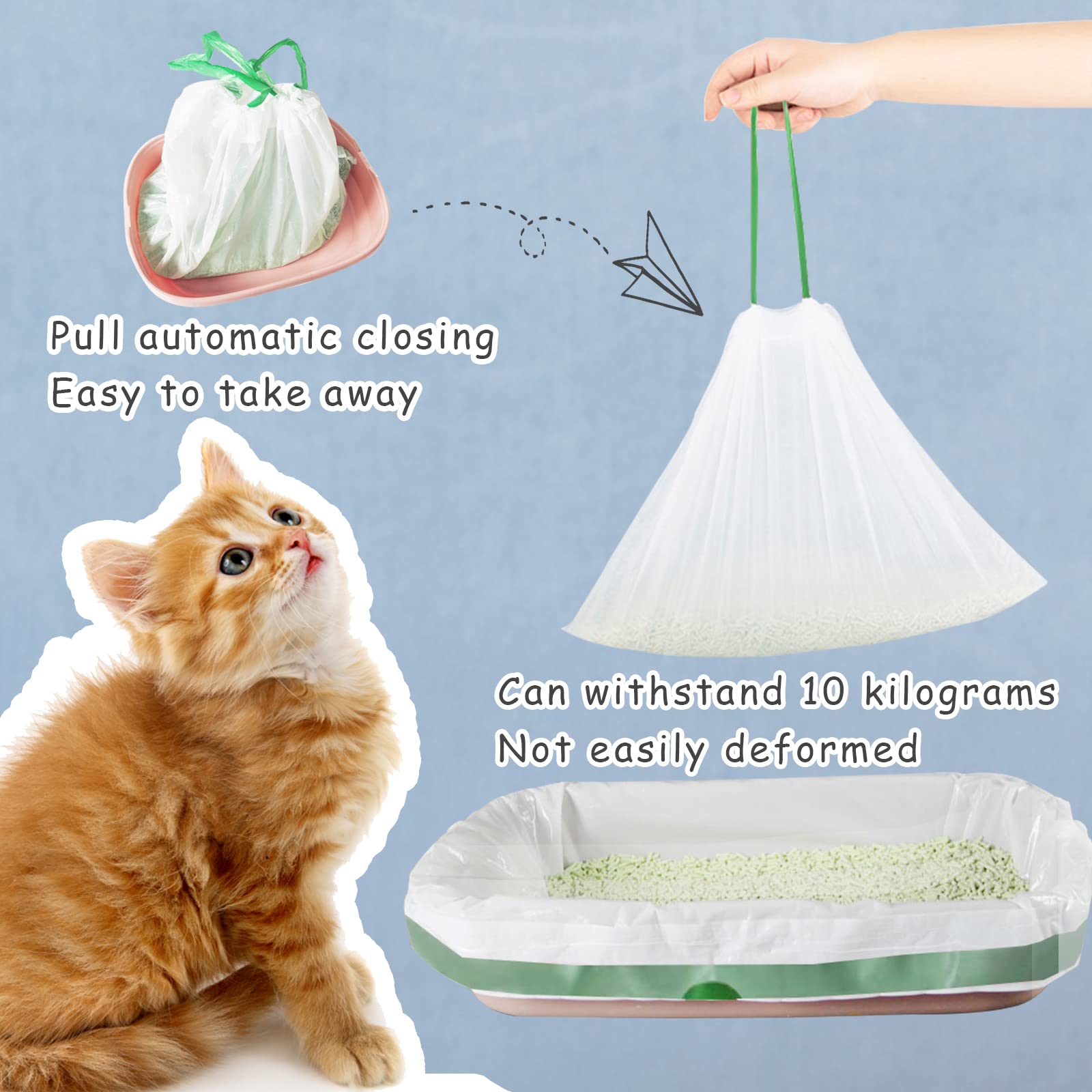 Whisker City Cat Pan Liners Cat Litter Liners, 20 Count Cat Litter