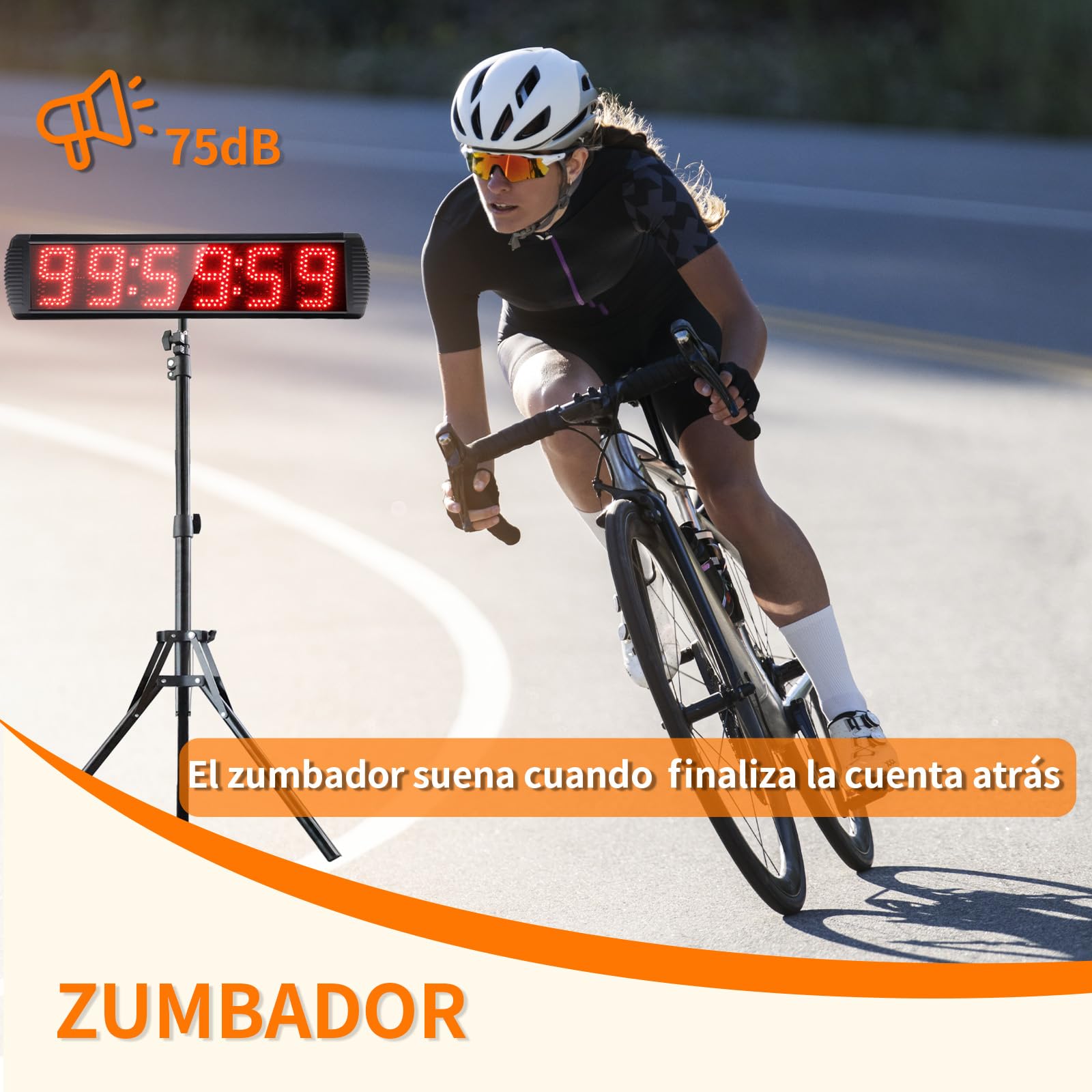 YZ Cronometro, Cronometros Deportivos 5'', Reloj Digital Pared con Countdown/Up CronóMetro, Cronometro Oposiciones Temporizador Digital Led Grande, Temporizador con Control Remoto para Casa Garaje