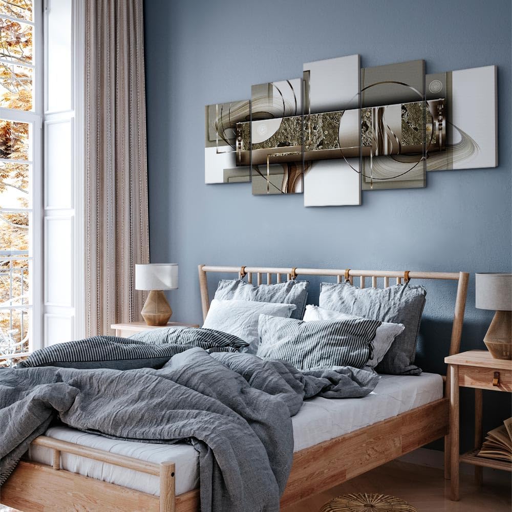 artgeist Acoustic Canvas Wall Art Modern Abstract 40x20 in - 5pcs Picture with Acoustic Foam Sound Print Artwork Room Acoustics Soundproofing a-A-0251-b-n