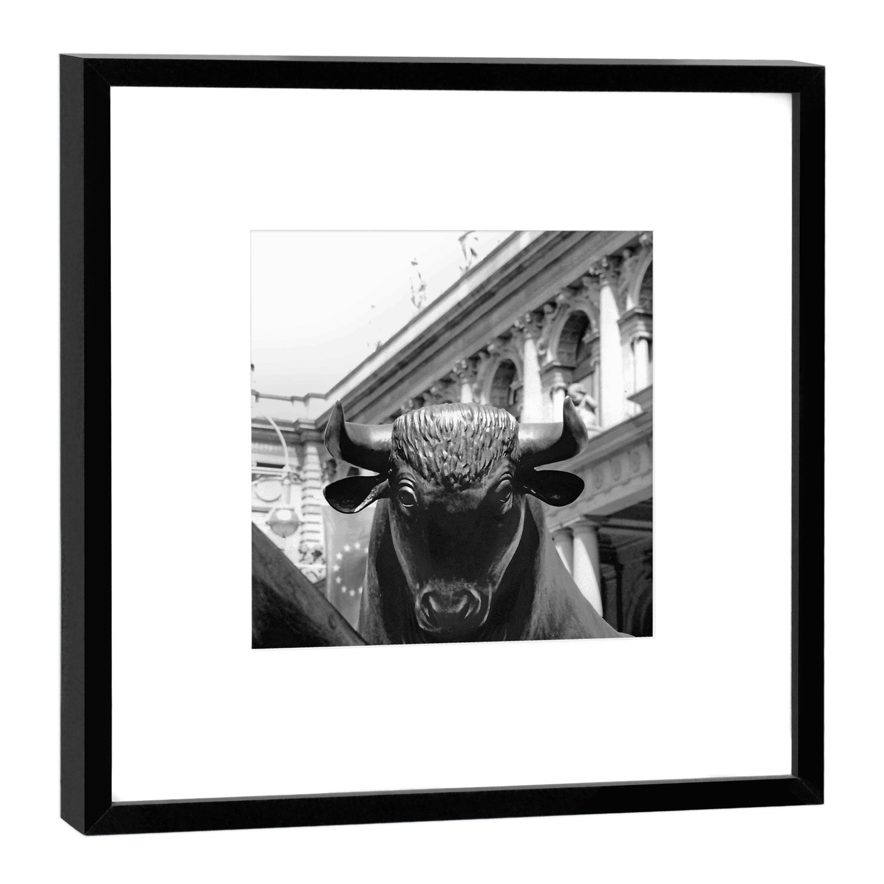 Cadre bois noir photo Bulle et Ourson Francfort pour habiller un mur vide 52cm