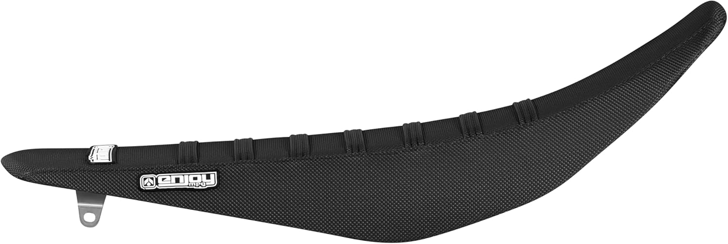 Enjoy Mfg Seat Cover - Compatible with Honda 2013-2016 CRF 450R CRF450R - All Black/Black Ribs #48