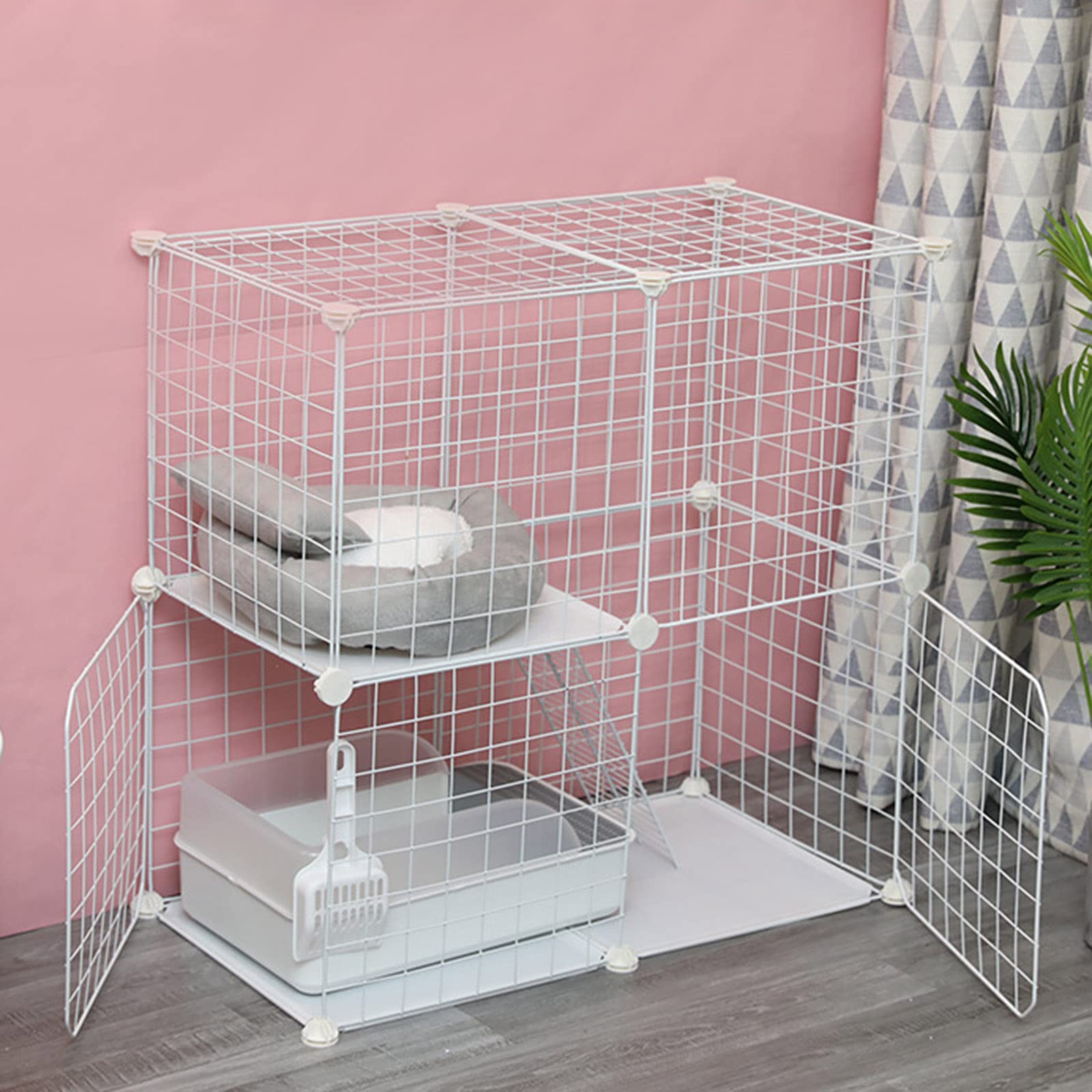 Cage pour chat intérieur en fil de fer grand format idéale pour salon et élevage