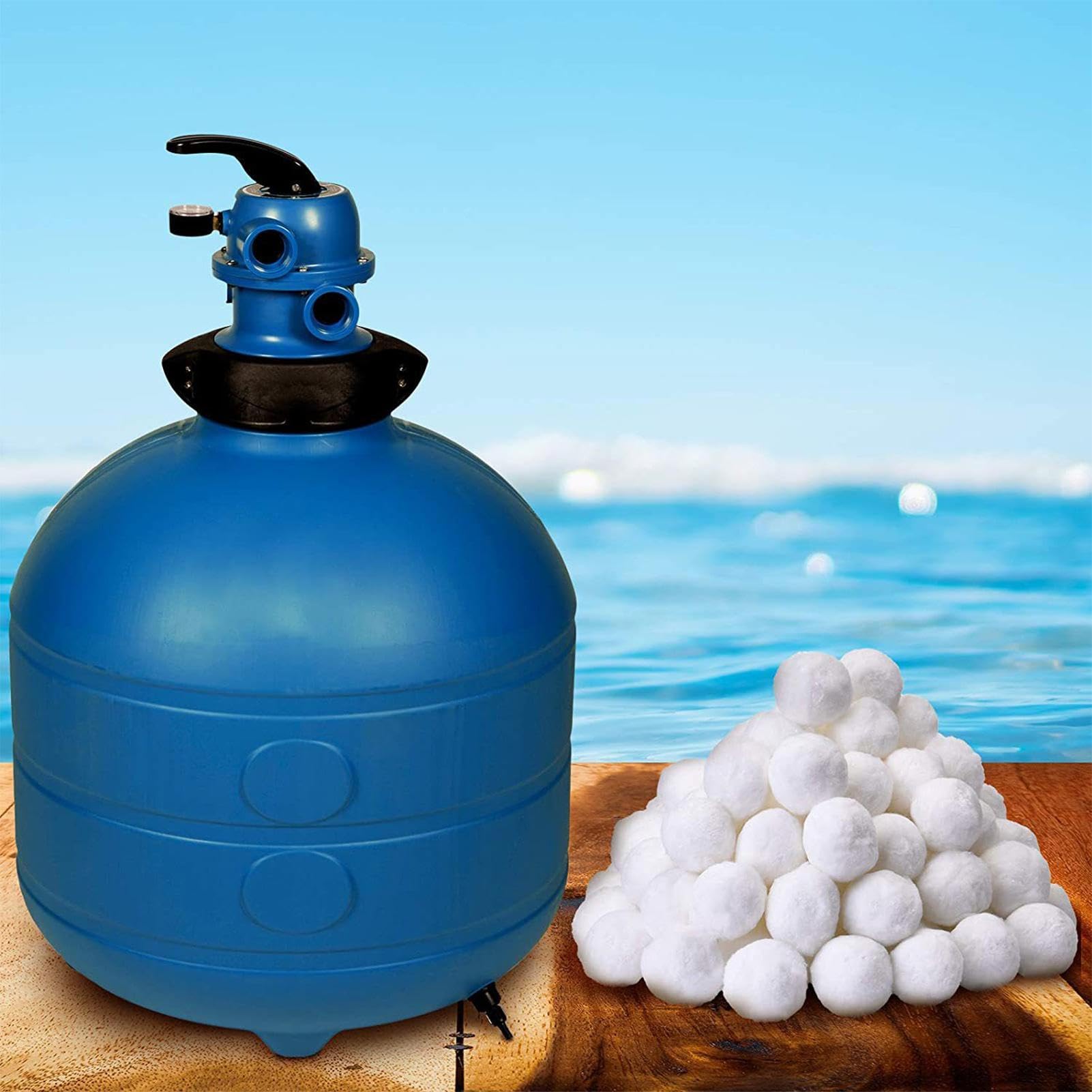 Palline filtranti riutilizzabili per impianti di filtraggio a Sabbia, Ricambio da 25 kg, Adatte per sistemi di filtraggio per Piscina, impianti di filtraggio per Piscine, acquari e Piscine | Ricambio da 25 kg, Adatte per sistemi di filtraggio per Piscina,
