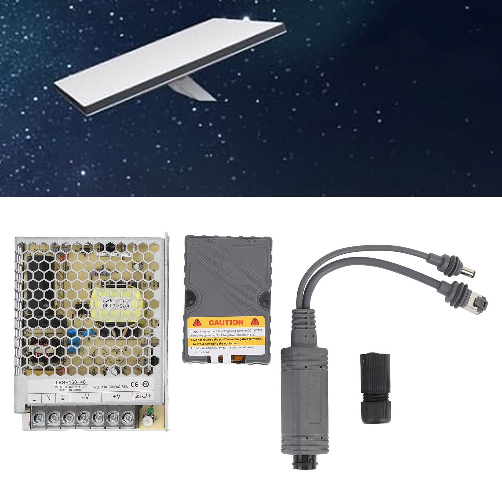 Generic Wtryskiwacz PoE 150 W Iniektor Dużej Mocy Przez Ethernet do Akcesoriów Satelitarnych i Minidystrybutora Materiał ABS