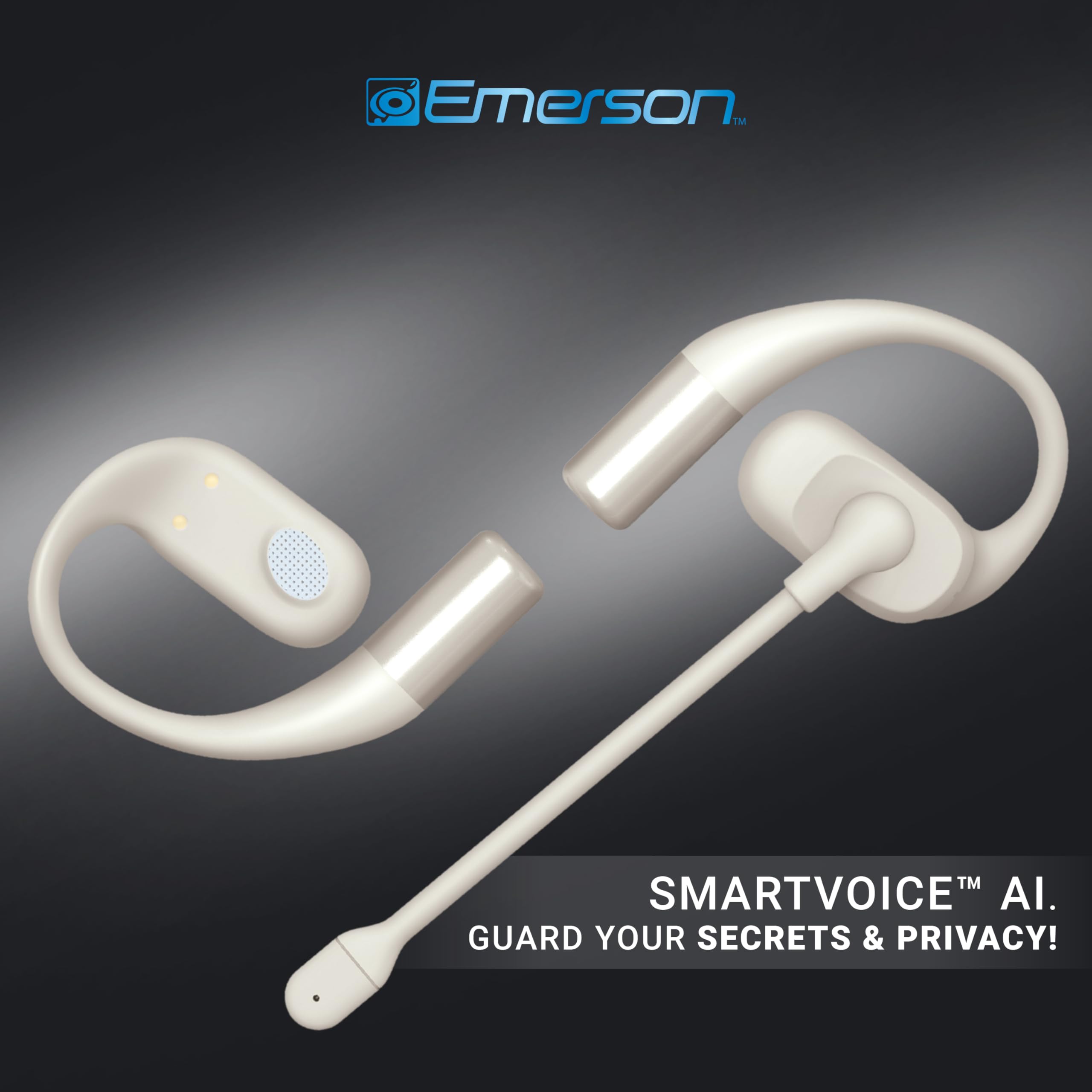 Emerson NoiseZero Open-Ear Earphones - Smart AI Noise Cancelling - Dettaglio