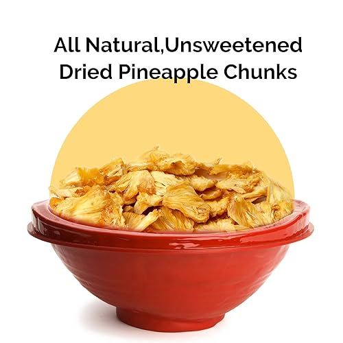 Miniatura 2 de Trozos de piña seca  1 libra  Pieza de piña deshidratada  Piña deshidratada a granel  Todo natural sin OMG piñas secas sin azúcar 16 onzas