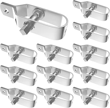 12Pcs Electric Fence Tightener, Heavy Duty Silver Galvanised Inline Wire Ratchet Tensioner for Tensioning Cable Farm, Fence, Home 100mm/4