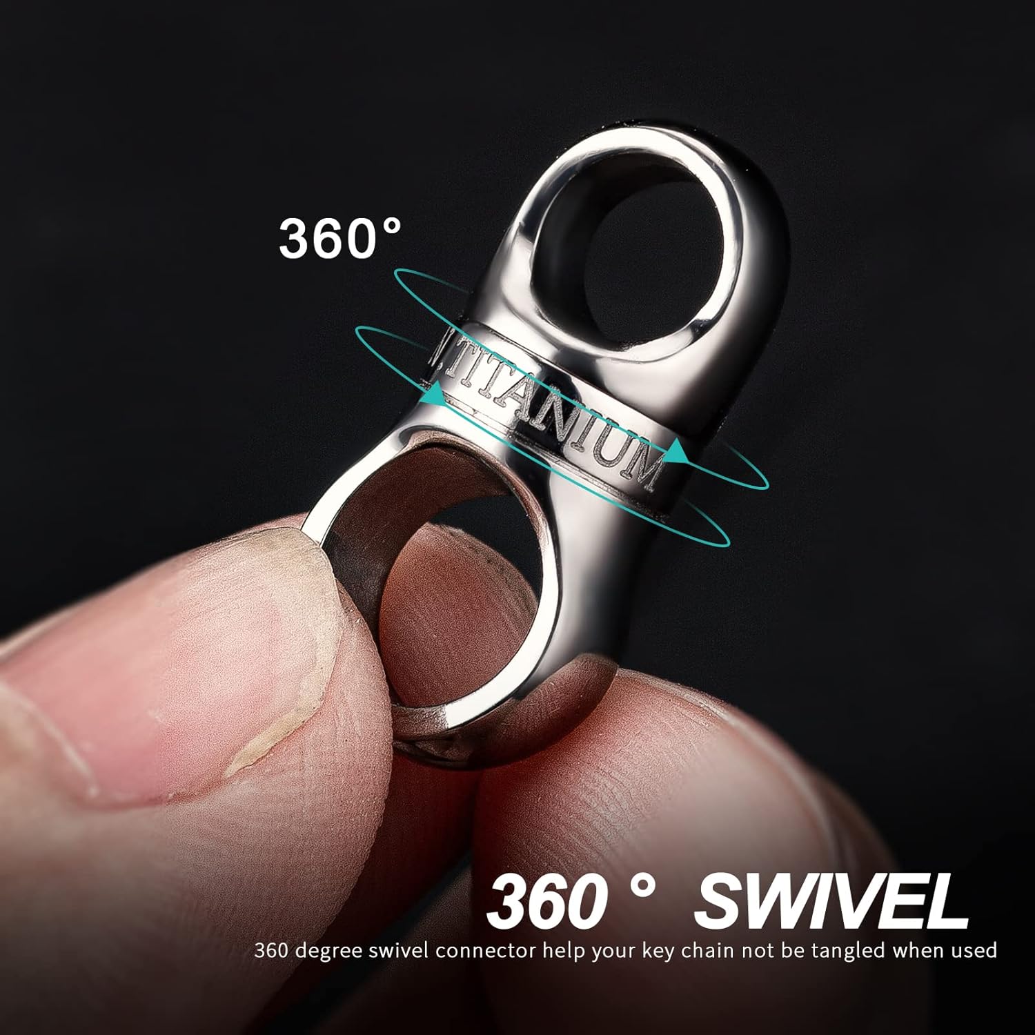 TISUR Titanium Multi-Tool with Pry Bar, Key Ring, and Keychain Rings