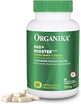 Organika Canadian-Made NAD+ Booster - NRC - pour Métabolisme énergétique, Vieillissement en santé, Vitamine B3, et de santé cellulaire - 60vcaps, 60 Fourniture de jour