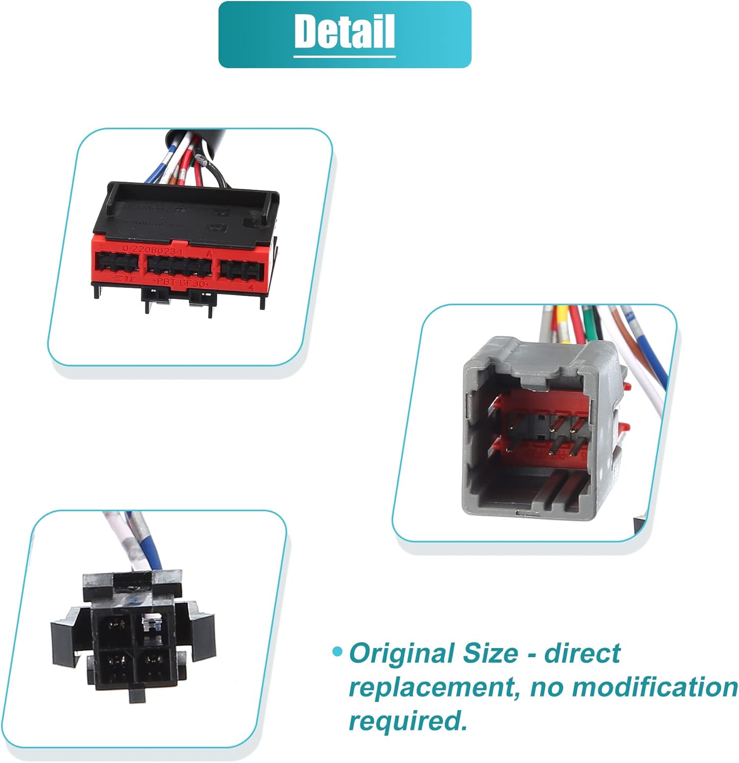 X AUTOHAUX 2 Set 8-Pin to 22-Pin Tow Mirror Adapter for Ford F-150 Trucks 2015-2017 8pin-22pin Wiring Harness Adapter